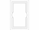 Vector de Puerta de Gabinete Rectangular Clásico Archivo DXF