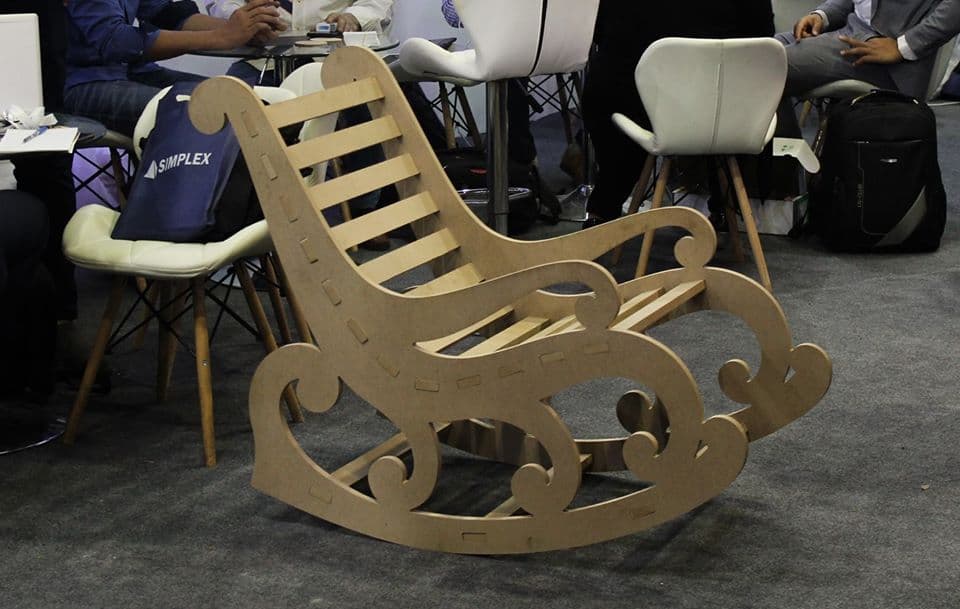 Classic Rocking Chair Laser Cut Vector Plan DXF