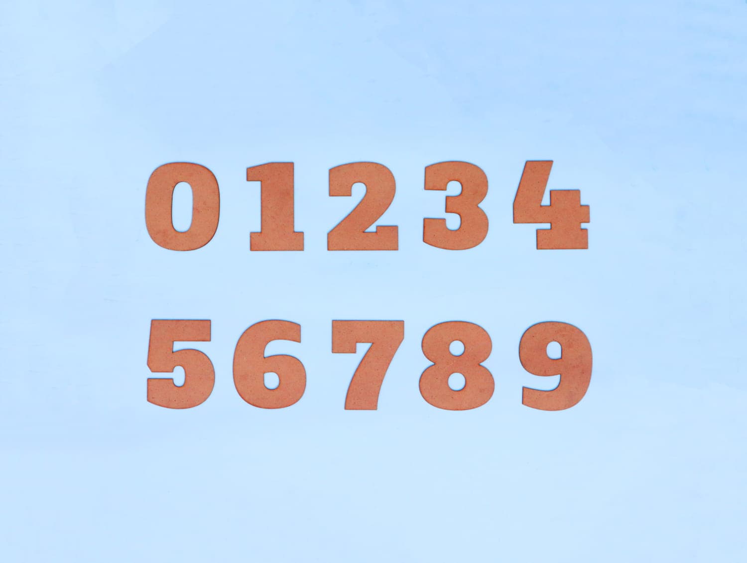 Classic Serif Number Set 0-9 Laser Cut Vector File