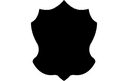 Classic Shield Crest Silhouette Vector File for CNC