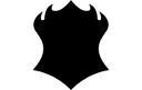 Classic Shield Crest Vector Silhouette DXF File for CNC