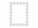 Moldura Retangular com Padrão Espiral Vetor DXF