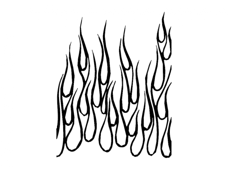 Classic Tribal Flame Design Vector File for CNC Laser Cutting