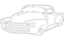 Archivo Vectorial de Camioneta Vintage para Corte Láser (DXF)