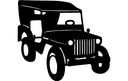Classic Willys Jeep Vector Silhouette for Laser Cutting DXF