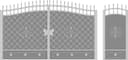 Design de Portão de Ferro Forjado Clássico para Corte CNC