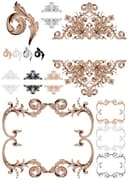 Marcos y Bordes Ornamentales Barroco Clásico Vector DXF CDR
