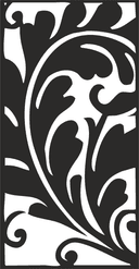 Vector de Panel Floral Clásico para Corte Láser