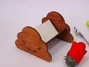 Suporte de Cartão de Mesa em Formato de Nuvem Vetor Laser Cut