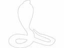 Archivo Vectorial DXF Silueta de Serpiente Cobra