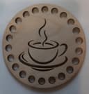 Base de Crochê Xícara de Café SVG para Corte a Laser
