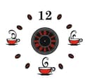 Coffee Time Wall Clock Laser Cut Template DXF CDR