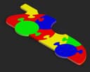 Rompecabezas de Coche Colorido Modelo 3D para Corte Láser y CNC