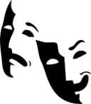 Comedy and Tragedy Theater Masks Vector File for Laser Cutting