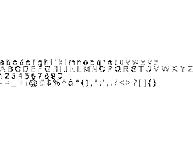 Complete Arial Font Vector Set DXF for Laser Cutting