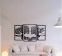 Cuadro Tríptico Rostros de Árbol Pareja Vector para Corte Láser