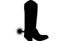 Cowboy Boot with Spur Vector Design - DXF File