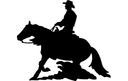 Diseño Vectorial de Silueta de Cowboy Montando un Caballo (DXF)