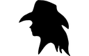 Silueta de Cowgirl Vector DXF para Corte Láser