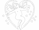 Arquivo Vetor DXF Cupido no Coração para Corte a Laser