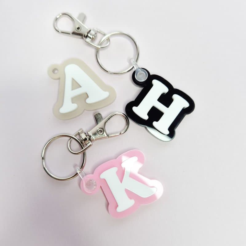 Custom Alphabet Letter Keychain Vector Files (CDR, SVG)
