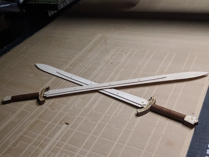 Custom Fantasy Sword DXF Vector File for Laser Cutting