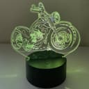 Custom Motorcycle 3D Illusion Night Light Laser Cut Vector File