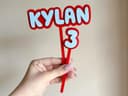 Custom Name and Number Cake Topper Laser Cut Vector File