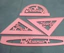 Custom Name Ruler Set Vector File for Laser Cutting DXF