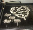 Custom Wedding Heart and Cake Topper Vector Files