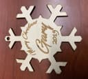 Archivo Vectorial de Adorno de Copo de Nieve Navideño Personalizable