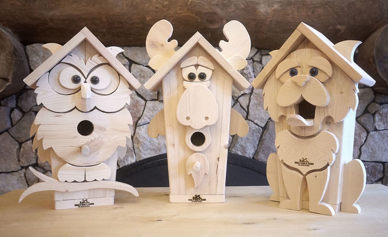Cute Animal Birdhouse Set Vector Files for Laser Cutting SVG