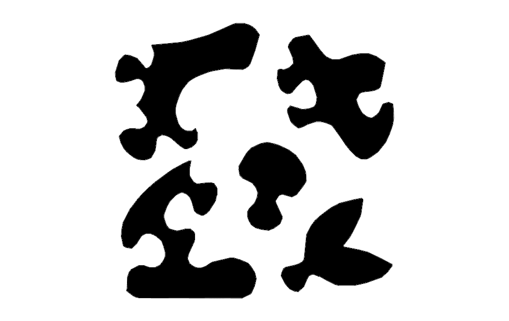 Cute Bunny Jigsaw Puzzle Laser Cut Vector File DXF