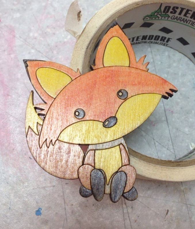 Cute Cartoon Fox Laser Cut Vector File (SVG, DXF, CDR)