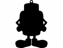 Vector DXF de Llavero de Robot de Dibujos Animados para Corte Láser