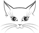 Diseño Vectorial de Cara de Gato Lindo para Corte Láser