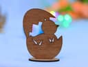 Archivo Vectorial de Decoración de Pascua Pollito en Huevo