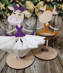 Cute Cow Ballerina Napkin Holder Laser Cut Vector File