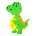 Quebra-cabeça de Dinossauro com Alfabeto para Corte a Laser
