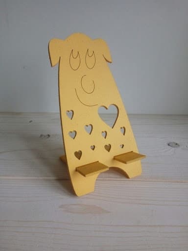 Cute Dog Shape Phone Stand Laser Cut Vector File