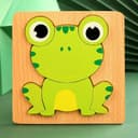 Puzzle de Formas de Rana Montessori Archivo Vectorial