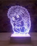 Diseño Vectorial de Lámpara LED 3D de Erizo para Corte Láser DXF