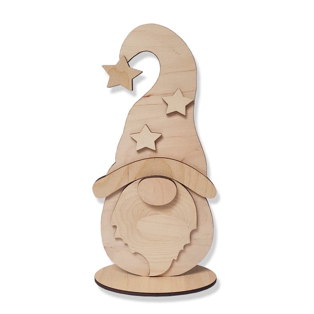 Cute Layered Christmas Gnome Laser Cut Vector Plan