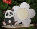 Cute Panda Flower Photo Frame Laser Cut Vector File