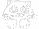 Diseño Vectorial de Gatito Asomándose para Corte Láser DXF