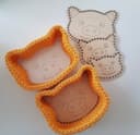 Plantilla Vectorial de Base de Cesta de Crochet Cerdito