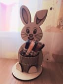 Cute Rabbit Pencil Holder Laser Cut Vector File
