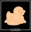 Plantilla Vectorial de Pato de Goma para Corte Láser