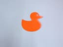 Diseño Vectorial de Silueta de Patito de Goma para Corte Láser