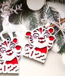 Adorno Navideño Tigre 2022 Archivo Vectorial para Laser Cut
